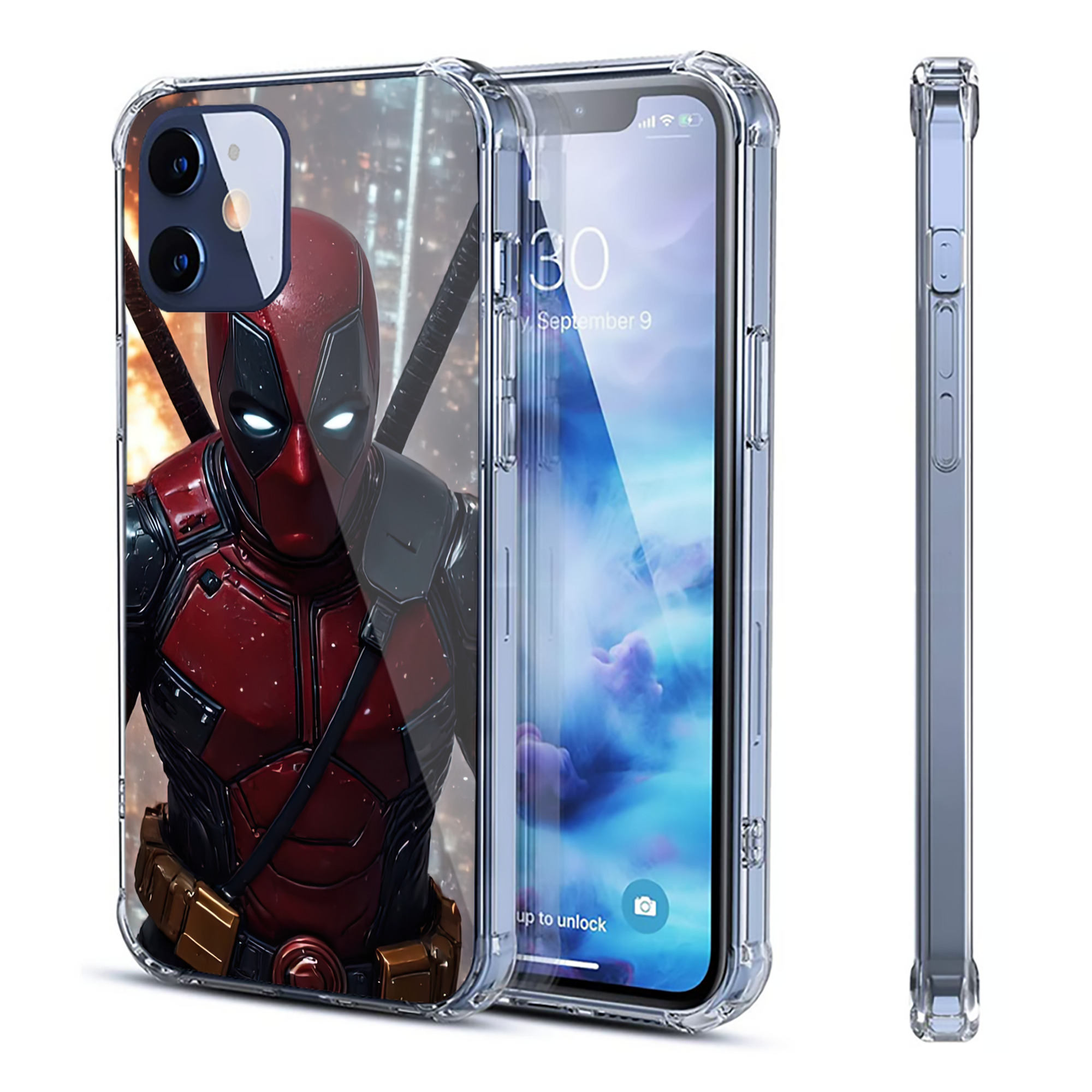 （画像用） Deadpool デッドプール 【iPhone 12シリーズ対応】透明スマホケース（クリアソフトケース）